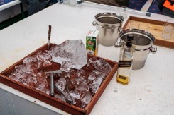 Drinking whiskey with ice from the glaciers